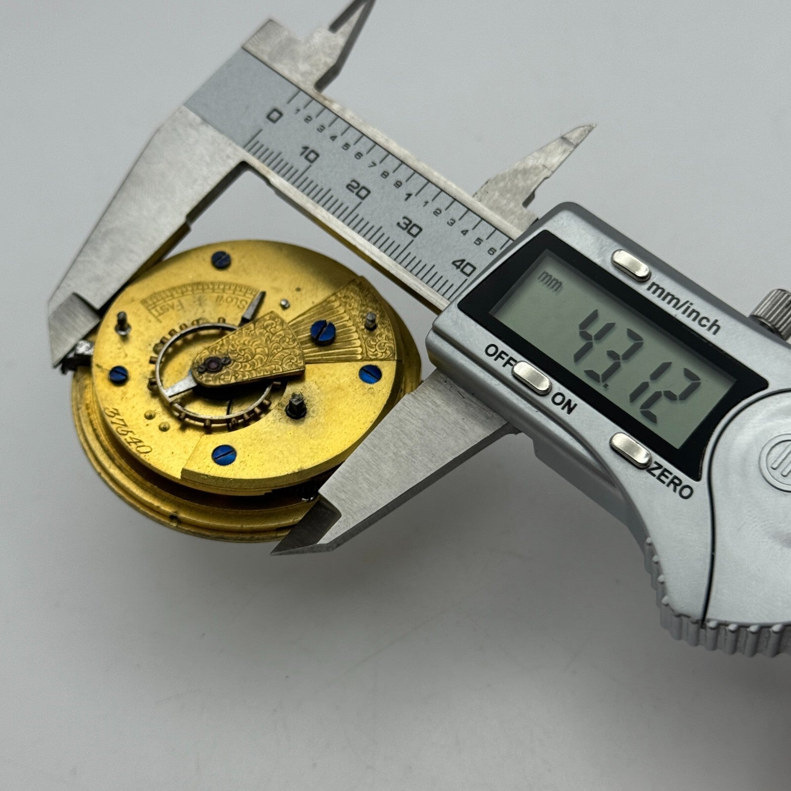 Antique 50mm Good Quality English Pocket Watch Movement Unidentified PARTS SPARE