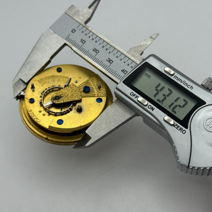 Antique 50mm Good Quality English Pocket Watch Movement Unidentified PARTS SPARE