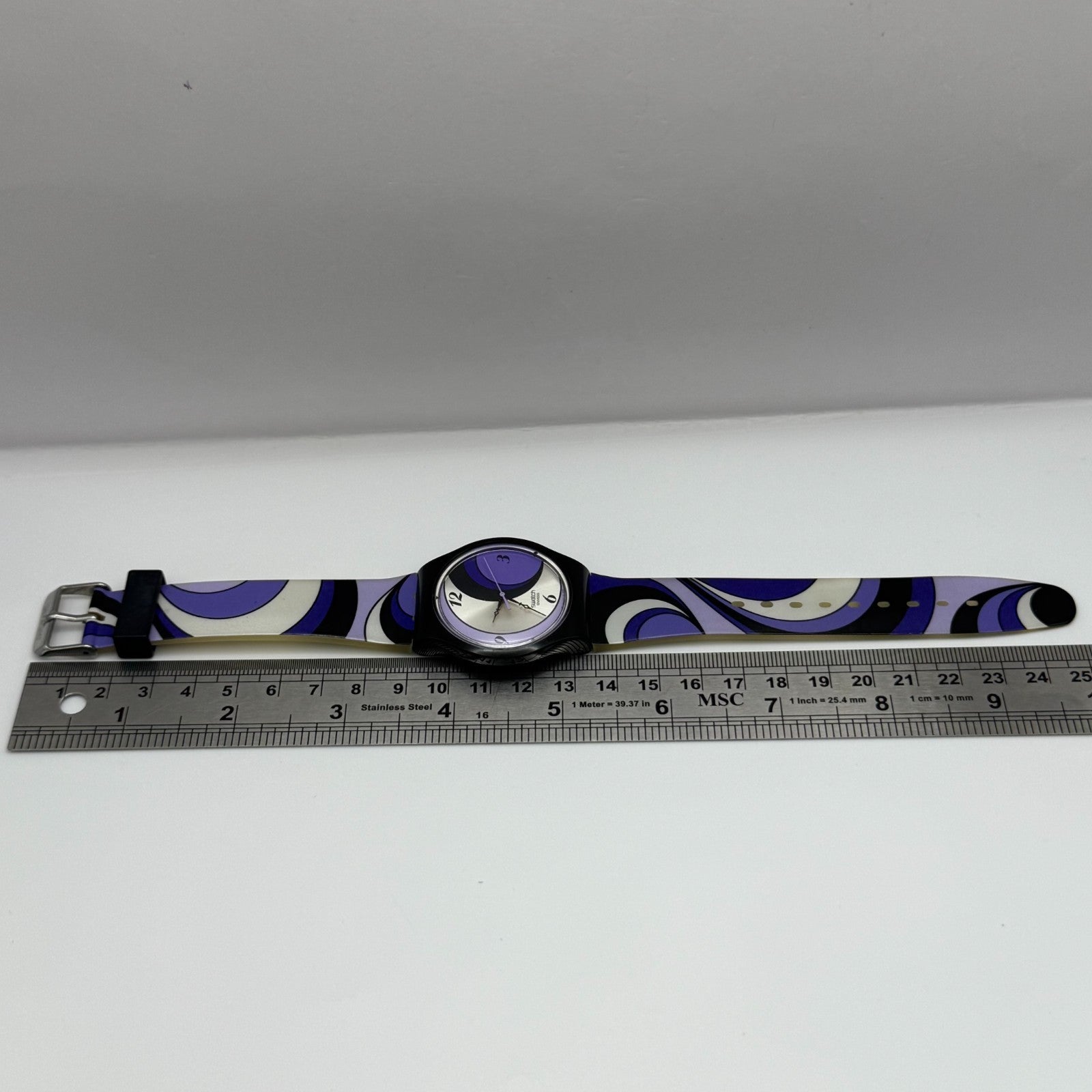 2005 Swatch Jelly in Jelly Purple Mystery SUJB101 Quartz Watch + Box 36mm