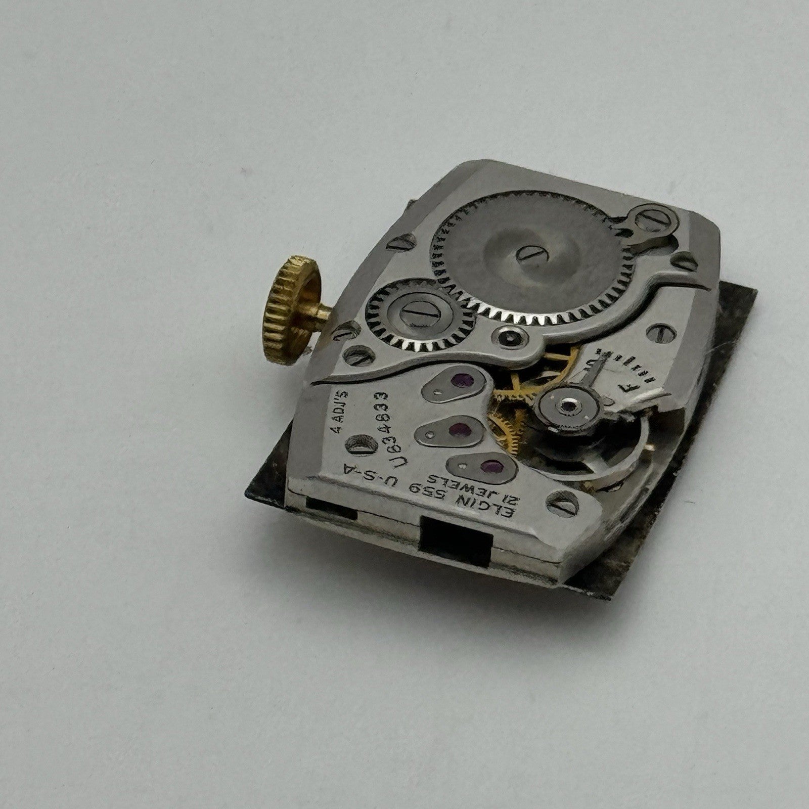 15/0s Running Lord Elgin Grade 559 Model 3 American Watch Movement PARTS SPARES