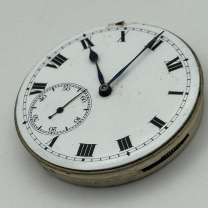 42.9mm Vintage Erlim Swiss Open Face Pocket Watch Movement PARTS REPAIR SPARES