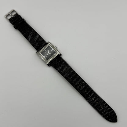 Sekonda Ladies Quartz Watch Black Dial Crystal Accents Bezel Japan Working 25mm