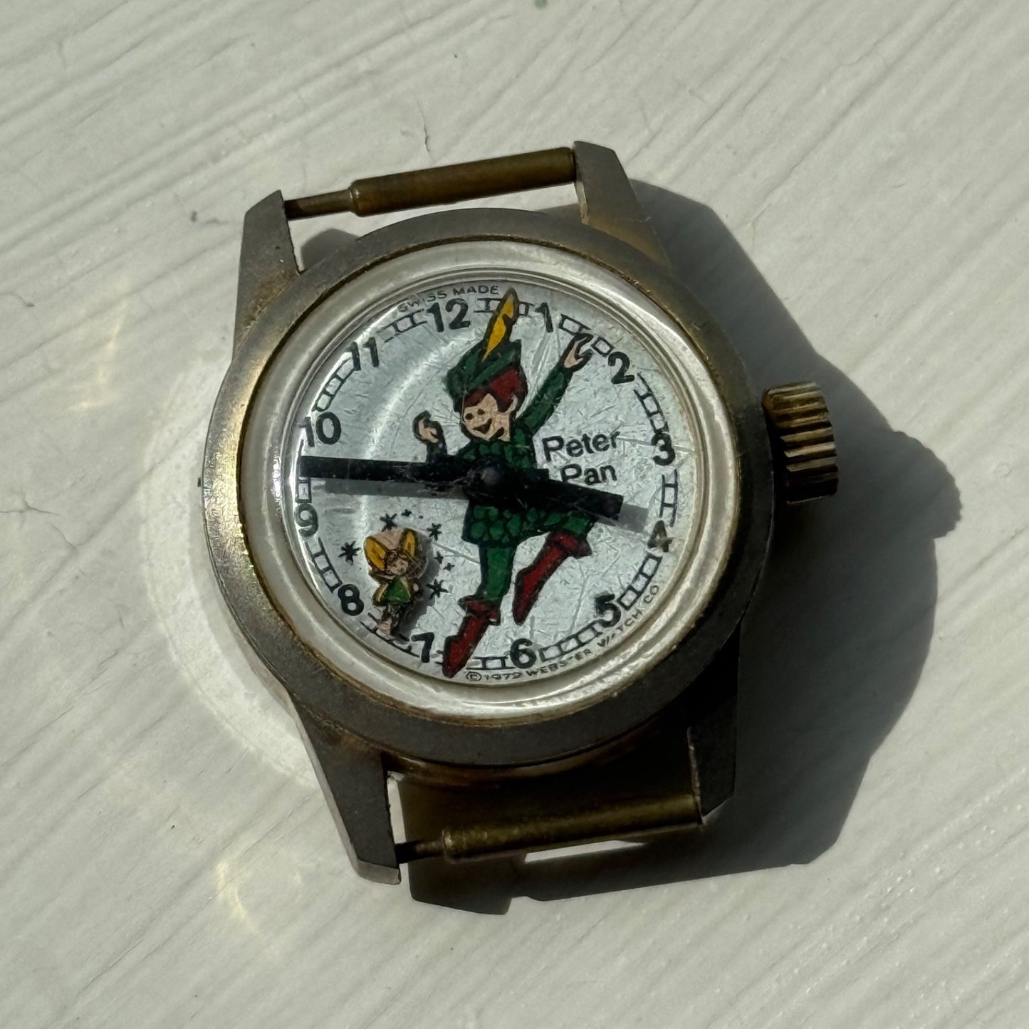25mm Vintage 1972 Peter Pan Webster Watch Co Swiss Manual Wind PARTS / REPAIR