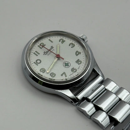 Ingersoll Nurses Fob Quartz Watch White Dial Silver Tone Japan Working 26mm