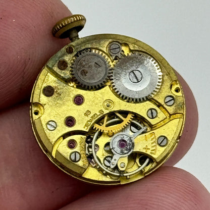 19.7mm Thomas Russell & Son Revue Manual Wind Watch Movement Swiss Vintage PARTS