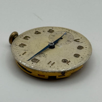 Smiths De Luxe 15 Jewels Shockproof Watch Movement Manual Wind Parts 26.8mm