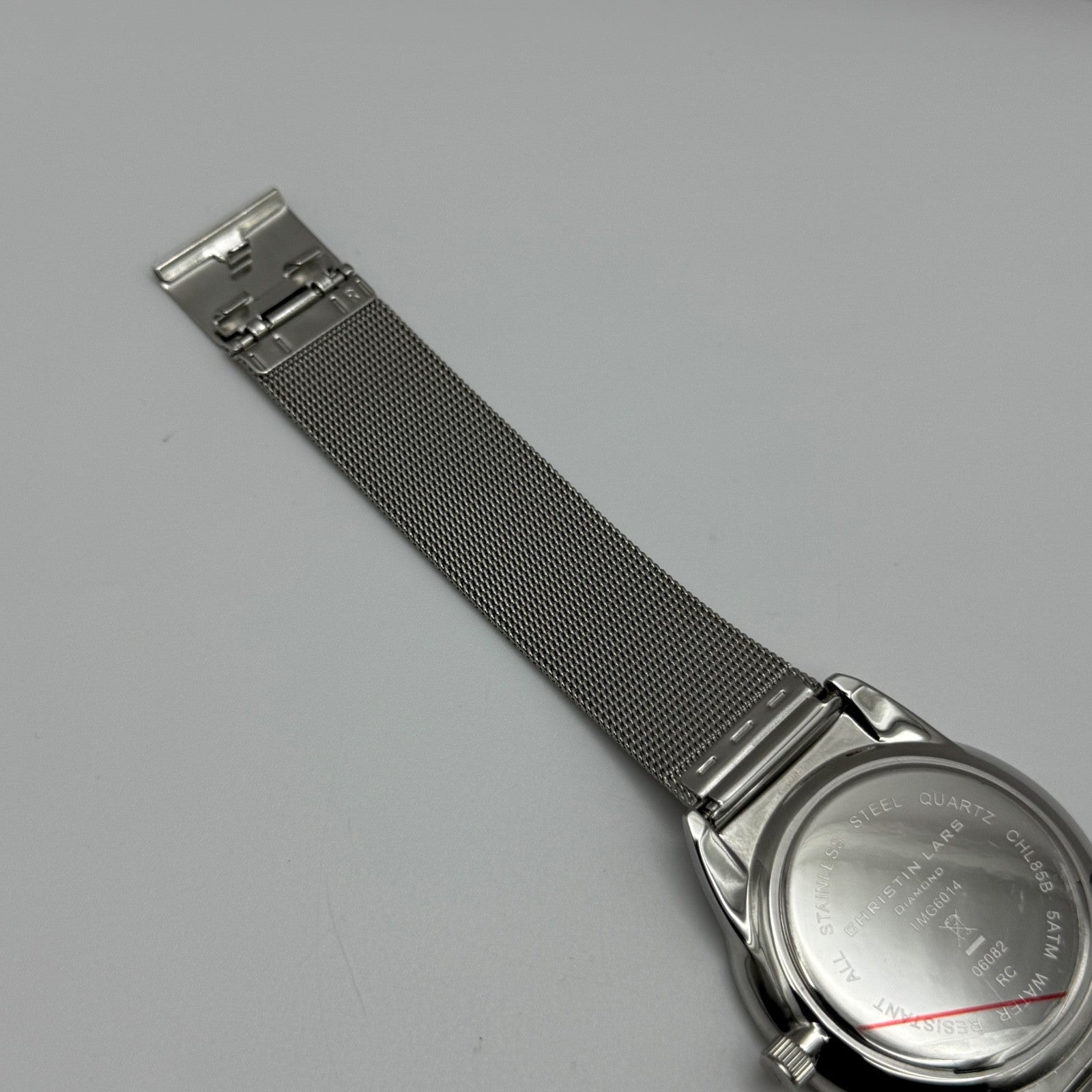 Christian Lars Diamond Watch Boxed 42mm Unisex Date Dial Steel Boxed 7 Inches