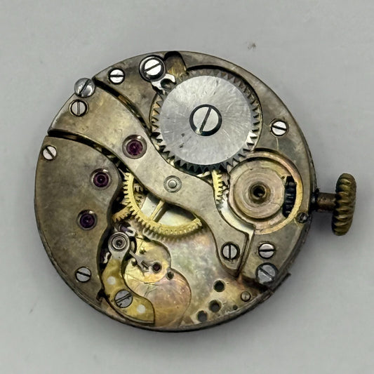 21.9mm Vintage Unidentified High Grade Trench Watch Movement Manual Wind PARTS