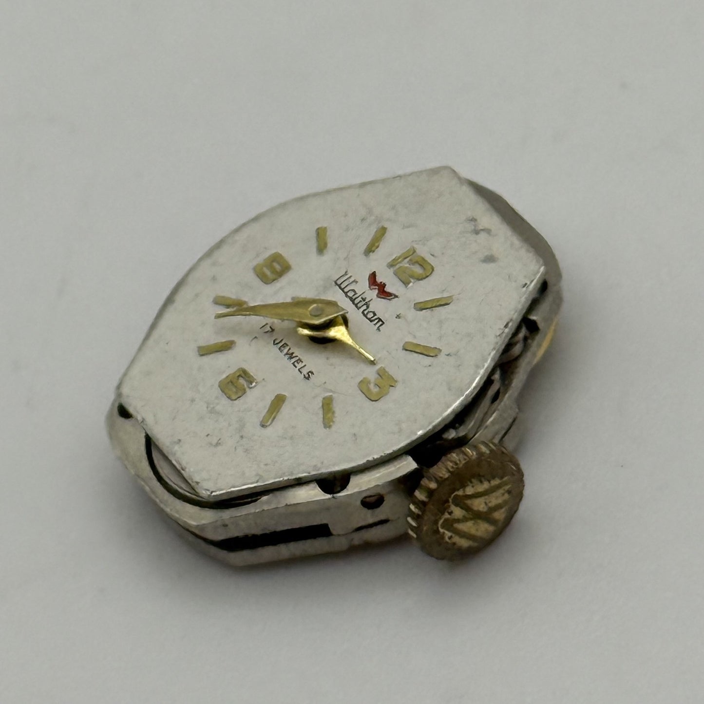 15.3mm Vintage Waltham MJWC R711 Manual Wind Watch Movement PARTS REPAIR