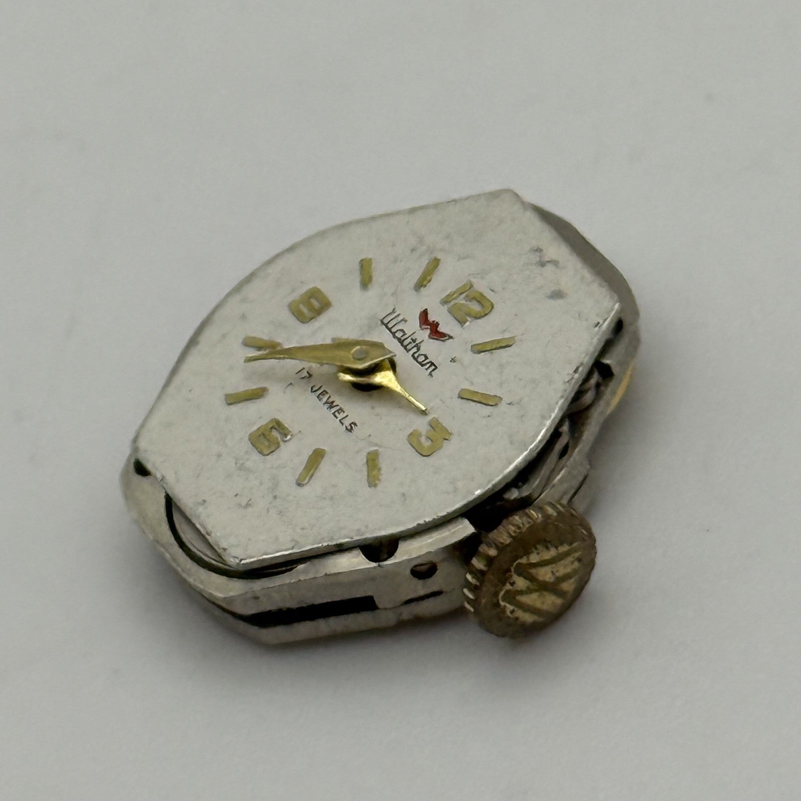 15.3mm Vintage Waltham MJWC R711 Manual Wind Watch Movement PARTS REPAIR