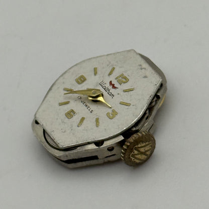 15.3mm Vintage Waltham MJWC R711 Manual Wind Watch Movement PARTS REPAIR