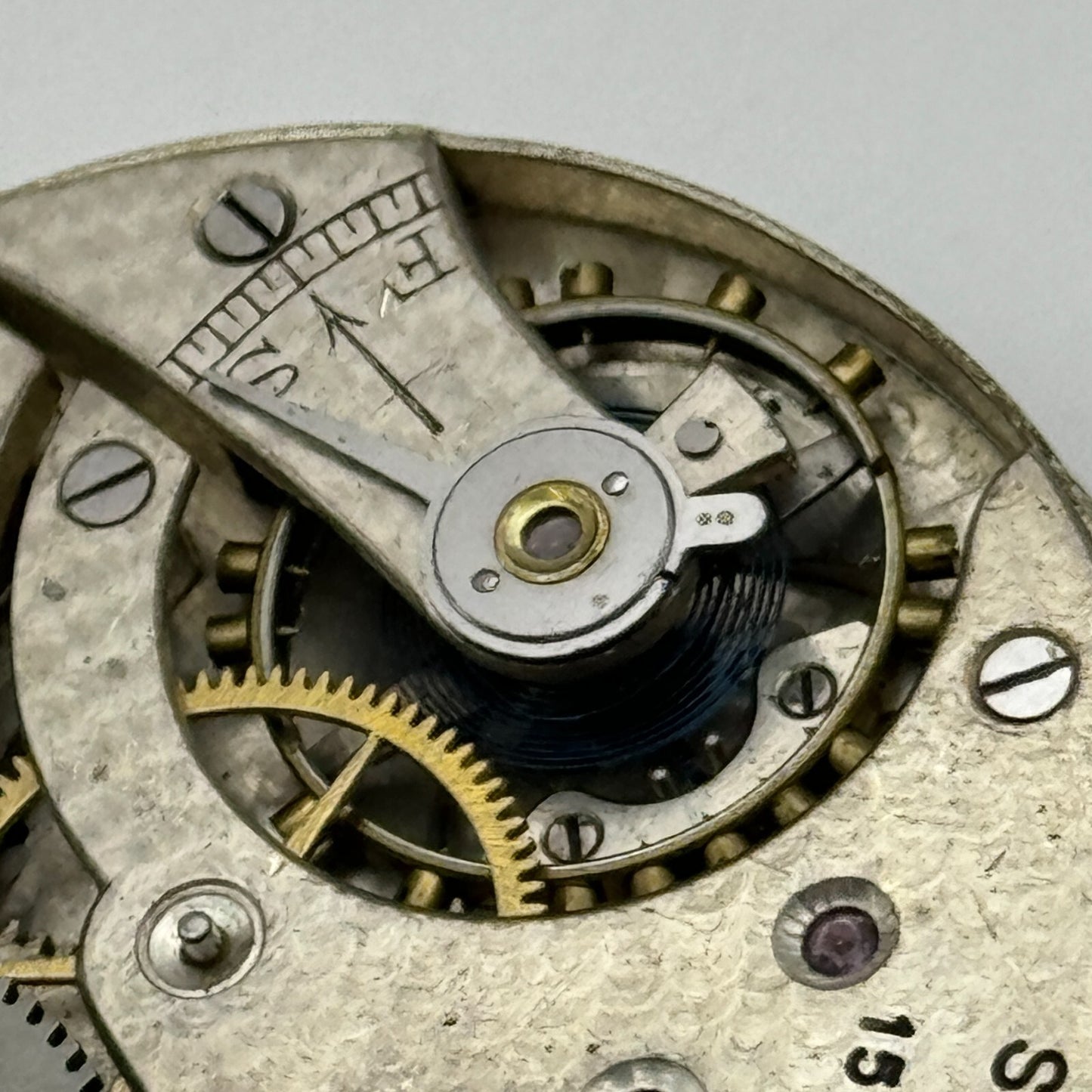 43mm Vintage Stayte 15 Jewels Swiss Made Pocket Watch Movement PARTS REPAIR