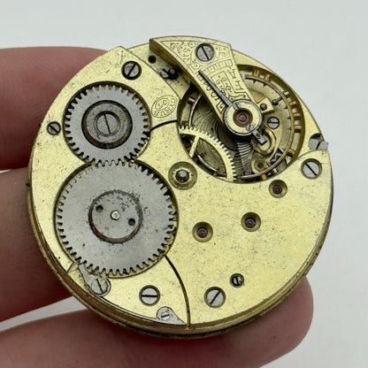 43.1mm Antique Open Face Cyrus GT Pocket Watch Movement PARTS REPAIR