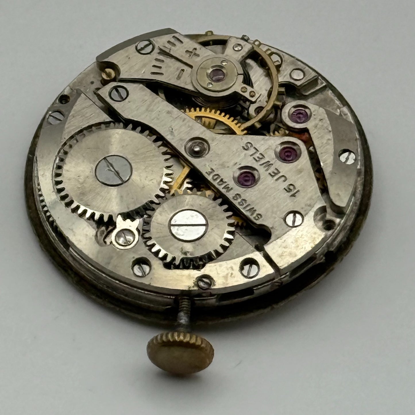 AS 1123 1124 Watch Movement Running Avia Manual Wind Vintage Parts Repair 23.5mm