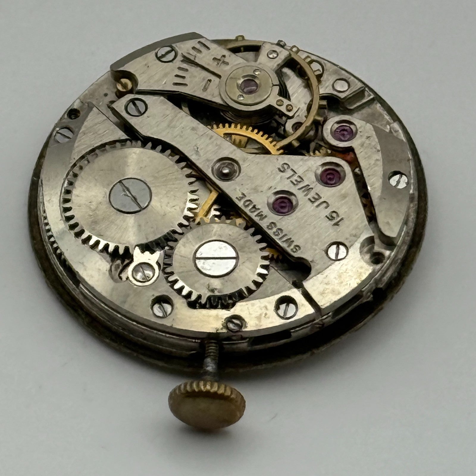 AS 1123 1124 Watch Movement Running Avia Manual Wind Vintage Parts Repair 23.5mm