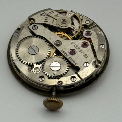 AS 1123 1124 Watch Movement Running Avia Manual Wind Vintage Parts Repair 23.5mm