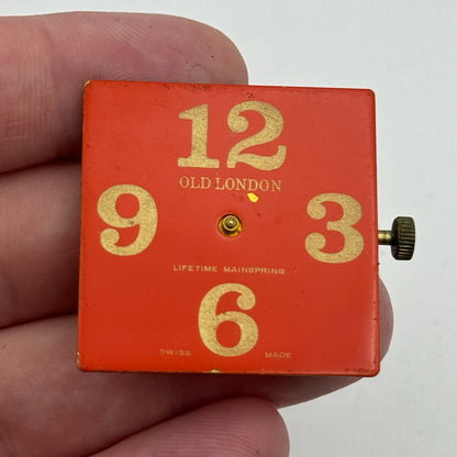 33.7mm Old London Desa 320 Manual Wind Swiss Watch Movement Dial Vintage PARTS