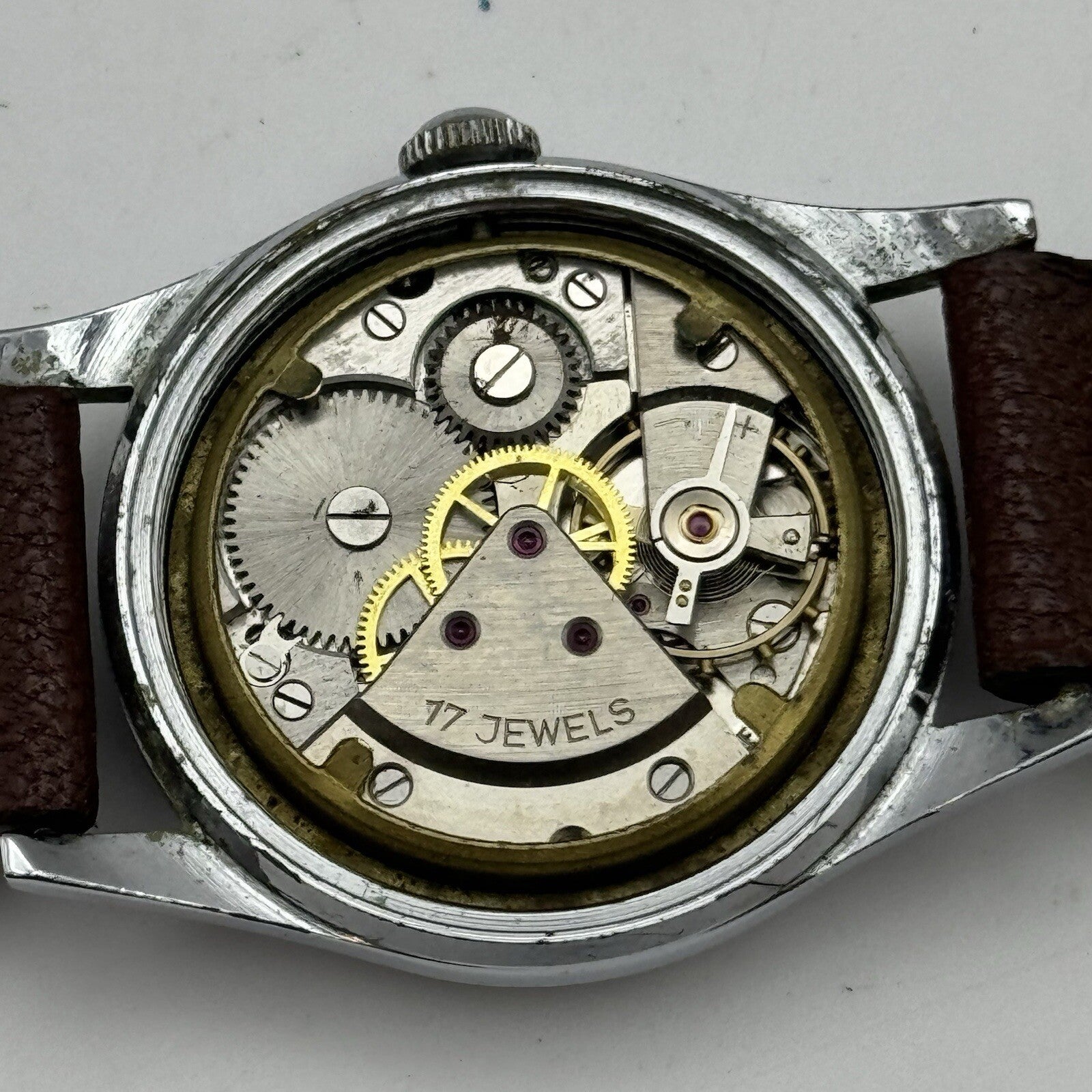 33mm Manual Wind Hermann Becker HB Sweep Secs Watch FOR PARTS TO RESTORE