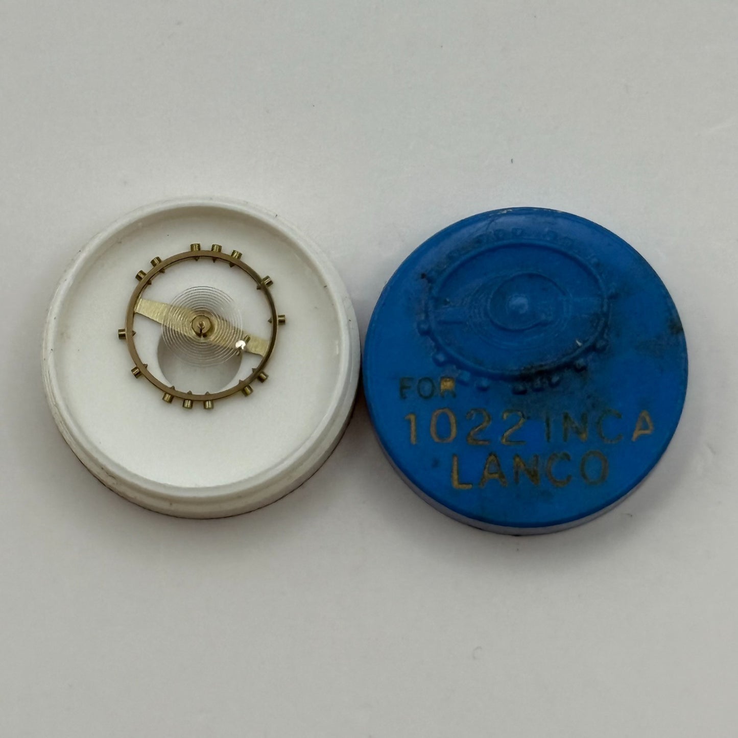 Lanco 1022 Balance Wheel Complete And Spring Inca Watch Movement Parts NOS 