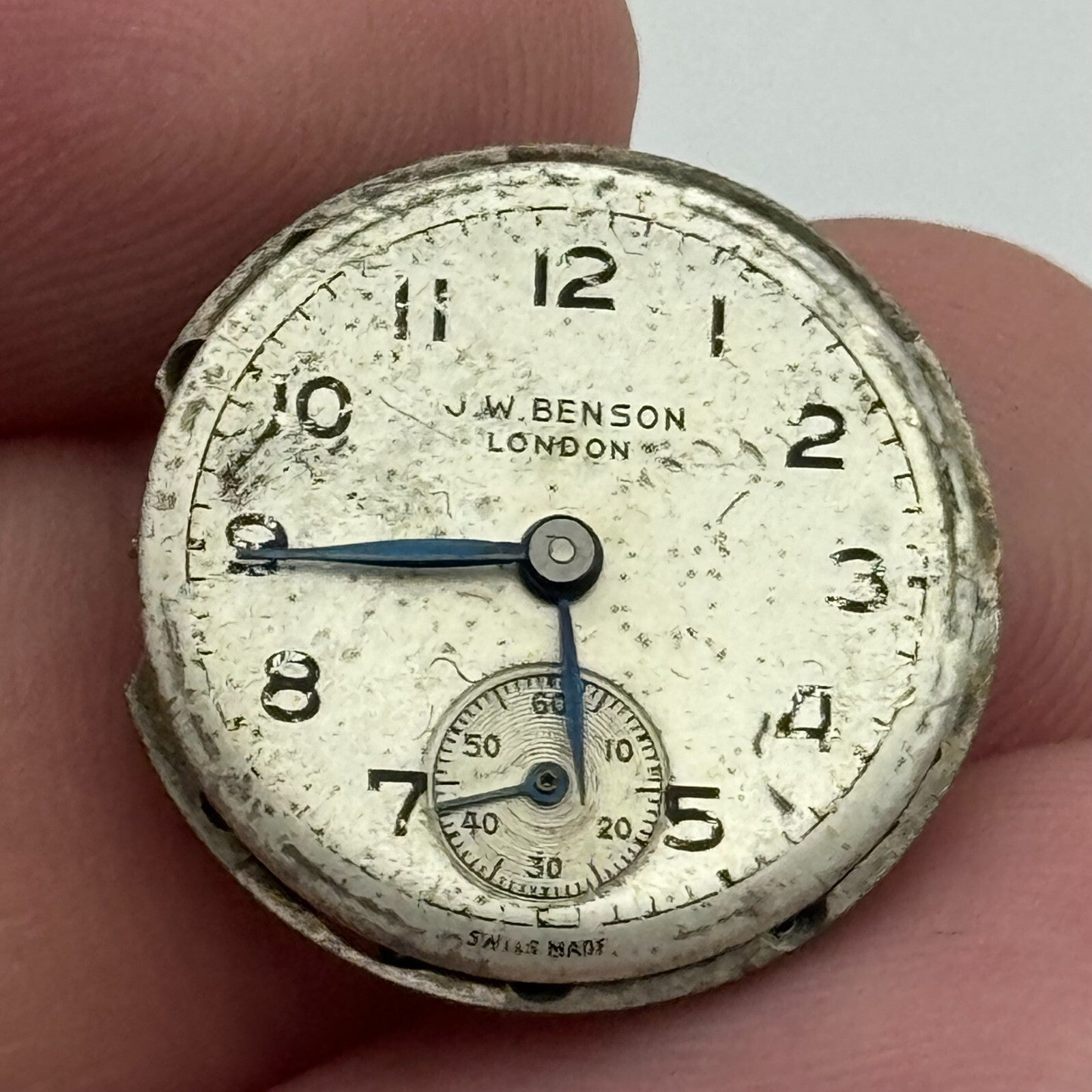 19.7mm J W Benson ETA 980 Manual Wind 15 Jewels Swiss Made Watch Movement PARTS
