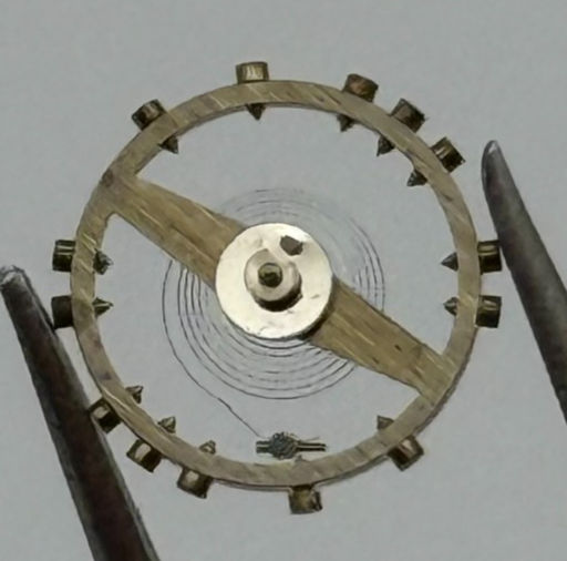 ETA 761 1201 Balance Wheel Complete And Spring 145 M Watch Movement Parts NOS