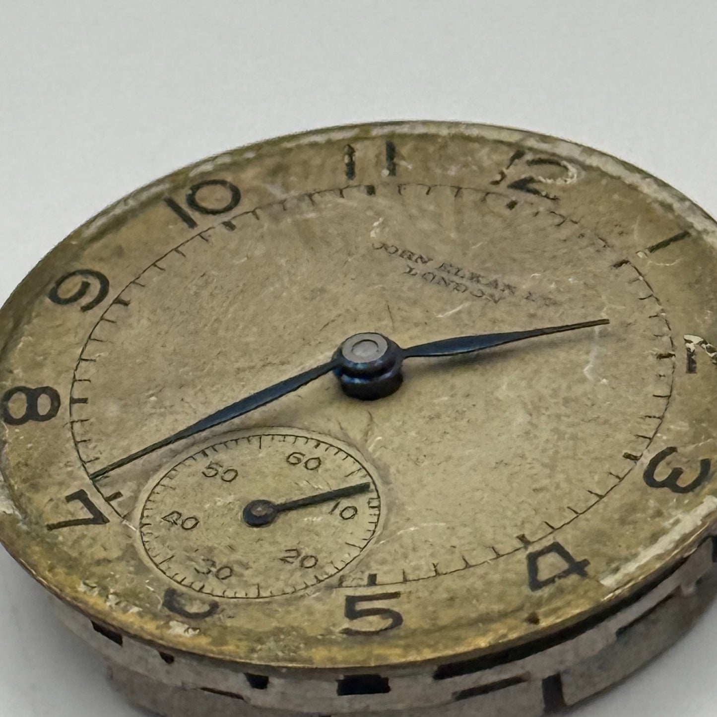 John Elkan Ltd London Watch Movement Manual Wind Vintage 15 Jewels Parts 24.4mm