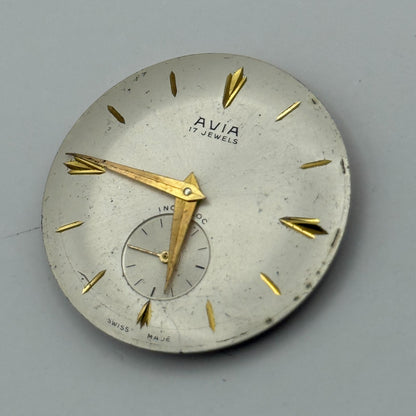 Peseux 320 Watch Movement Avia Manual Wind Vintage Swiss 17 Jewels Parts 30.4mm