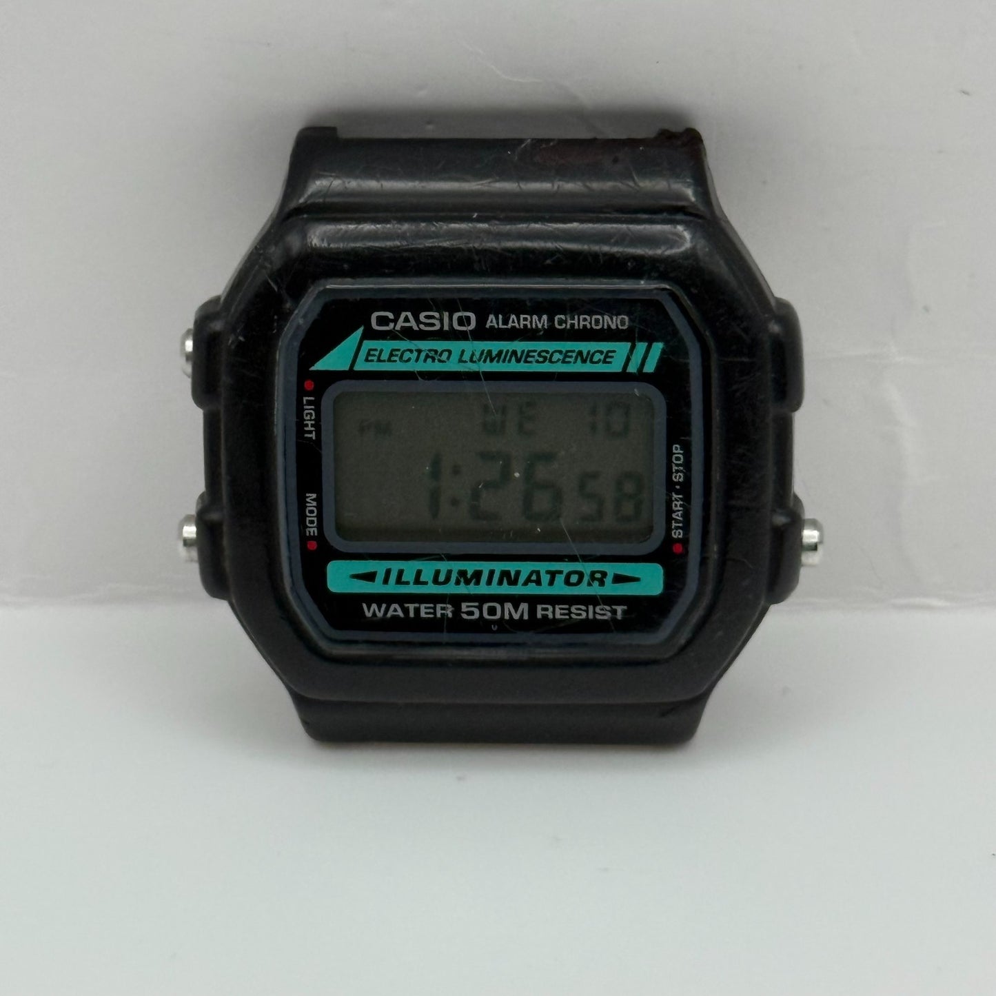 Casio W-86  Quartz Watch Alarm Chrono Illuminator Thailand 37mm PARTS REPAIR