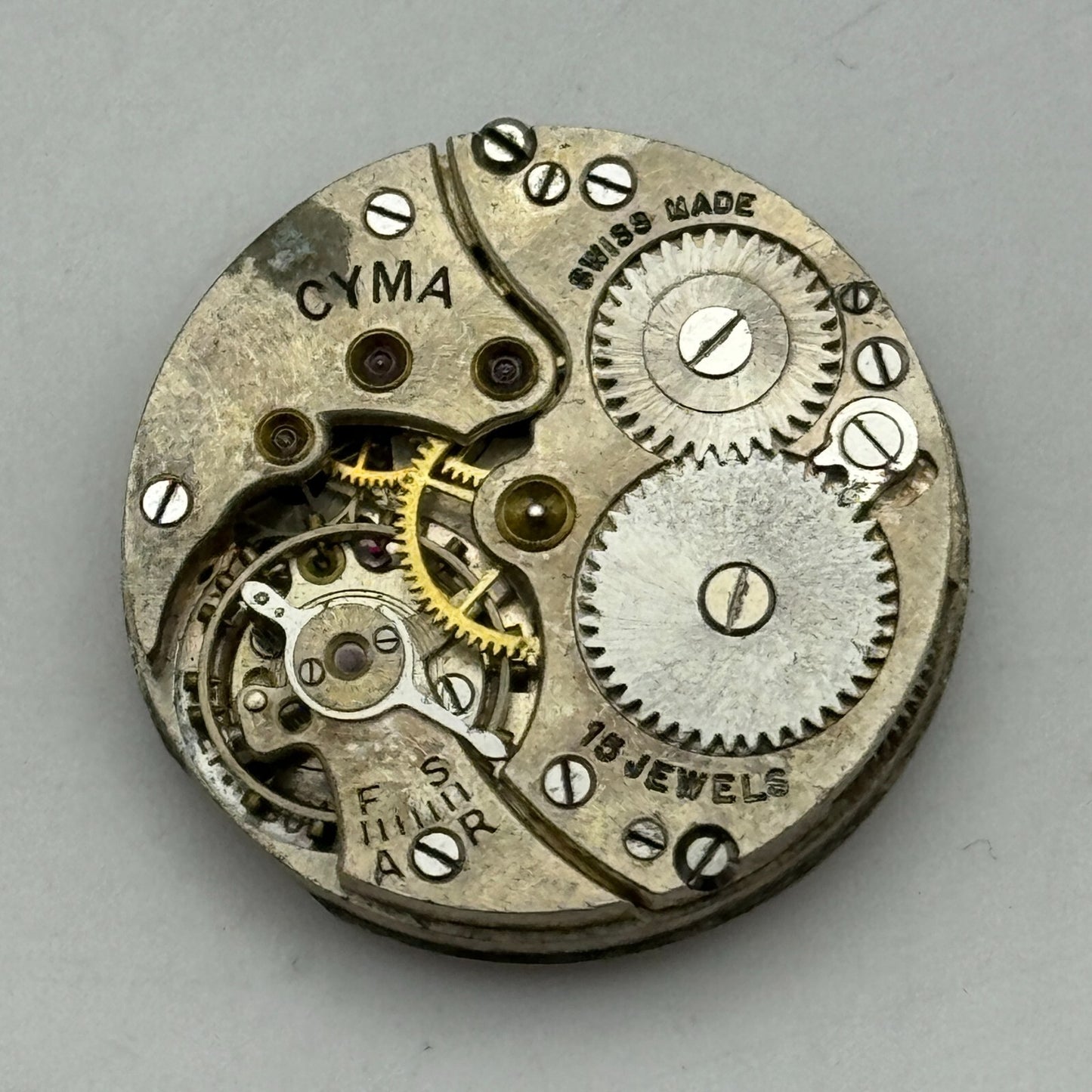 23.6mm Cyma Ref 030 Manual Wind Watch Movement Swiss Vintage PARTS SPARES
