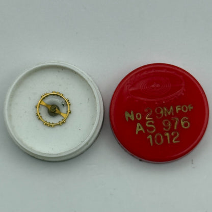 AS 976 1012 Balance Wheel Complete And Spring  29 M Watch Movement Parts NOS