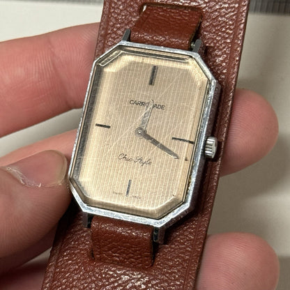 26mm WORKING Carronade Chic Style Bund Strap Manual Wind Vintage Ladies Watch