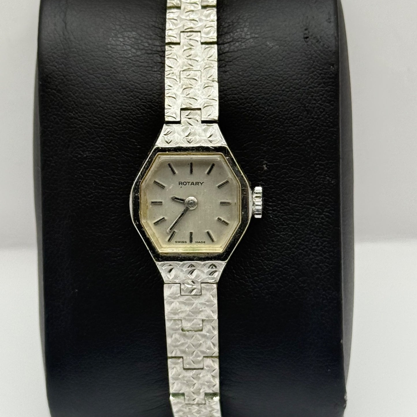 19mm Running Vintage Ladies Rotary Swiss Silver Tone Manual Wind Watch PARTS