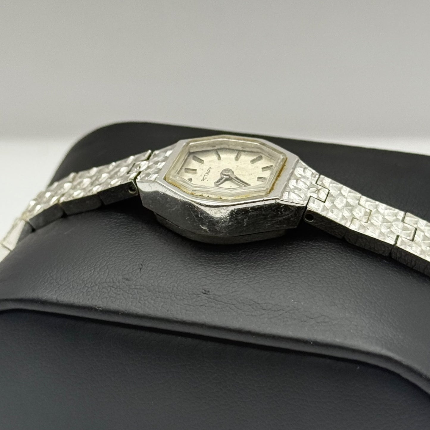 19mm Running Vintage Ladies Rotary Swiss Silver Tone Manual Wind Watch PARTS