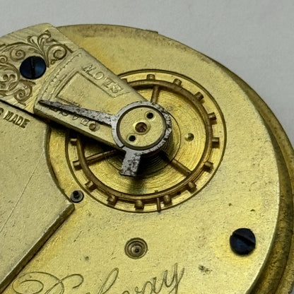 47.6mm Antique Railway Timekeeper Key Wound Pocket Watch Movement PARTS REPAIR