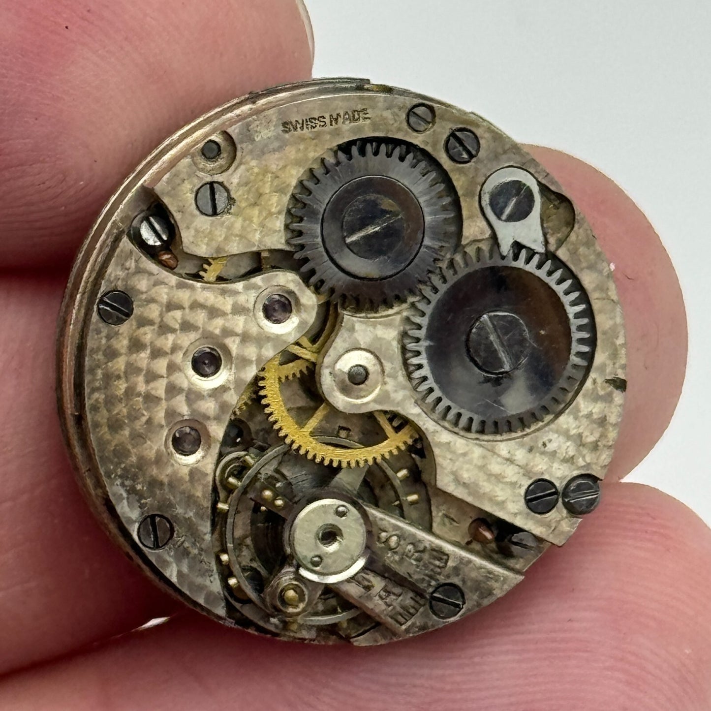 23.6mm Balance Ok Porcelain Dial Swiss Trench Watch Movement Manual Wind PARTS