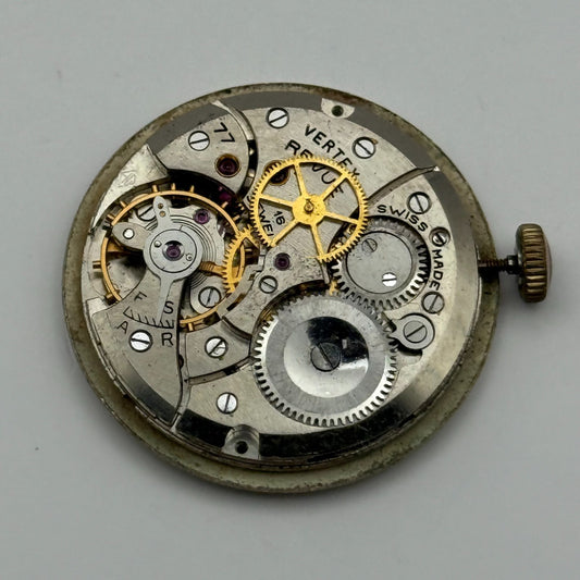 Vertex Revue 77 Watch Movement Manual Wind Vintage Swiss Parts Repair 25.9mm