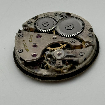 23.6mm Winco 81220 Manual Wind 15 Jewels Watch Movement Swiss Vintage PARTS