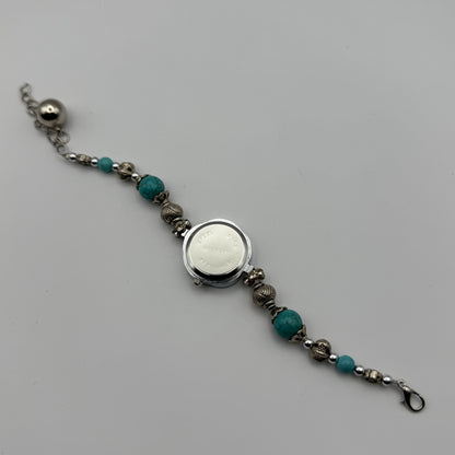 YLQ Ladies Quartz Watch Crystal Accents Beaded Design Bracelet Working 25mm