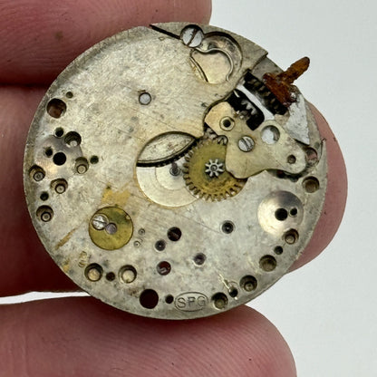 23.6mm Waleti SPG 15 Jewel Manual Wind Watch Movement Swiss Vintage PARTS REPAIR