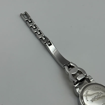 22mm Working Ladies Sekonda Two Tone Jewelled Quartz Japan Watch 6.25 Inches