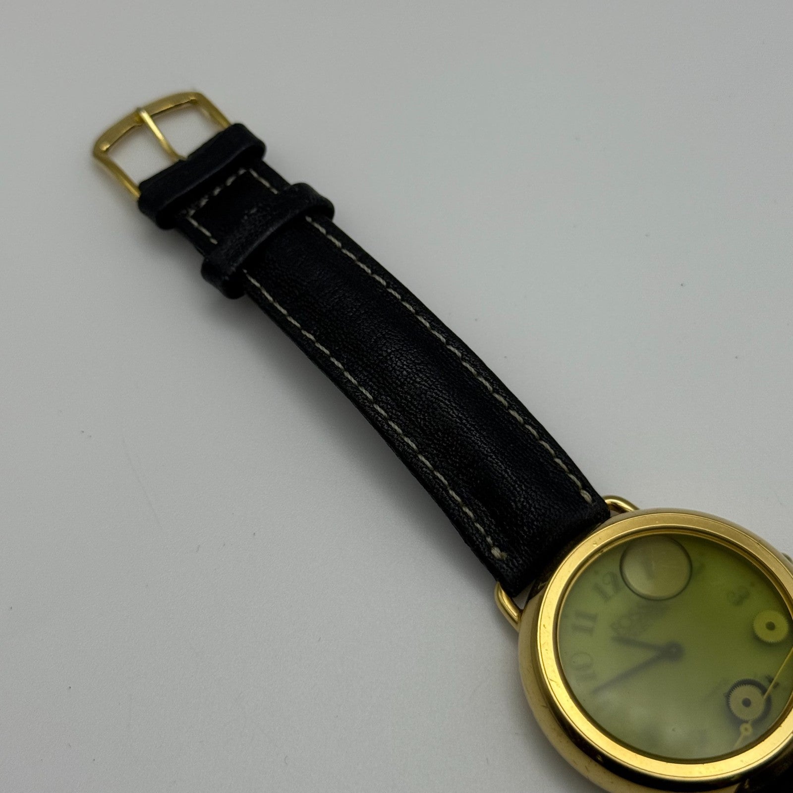 Fossil Collection Quartz Watch Black Leather Strap 34mm PARTS REPAIR