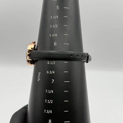 GoGoey Ladies Quartz Watch Mother of Pearl Dial Black Strap Working 24mm