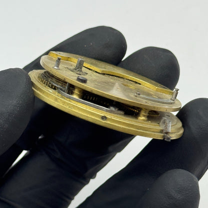 Fusee Pocket Watch Movement Antique English Manchester Parts Repair Spare 48.1mm