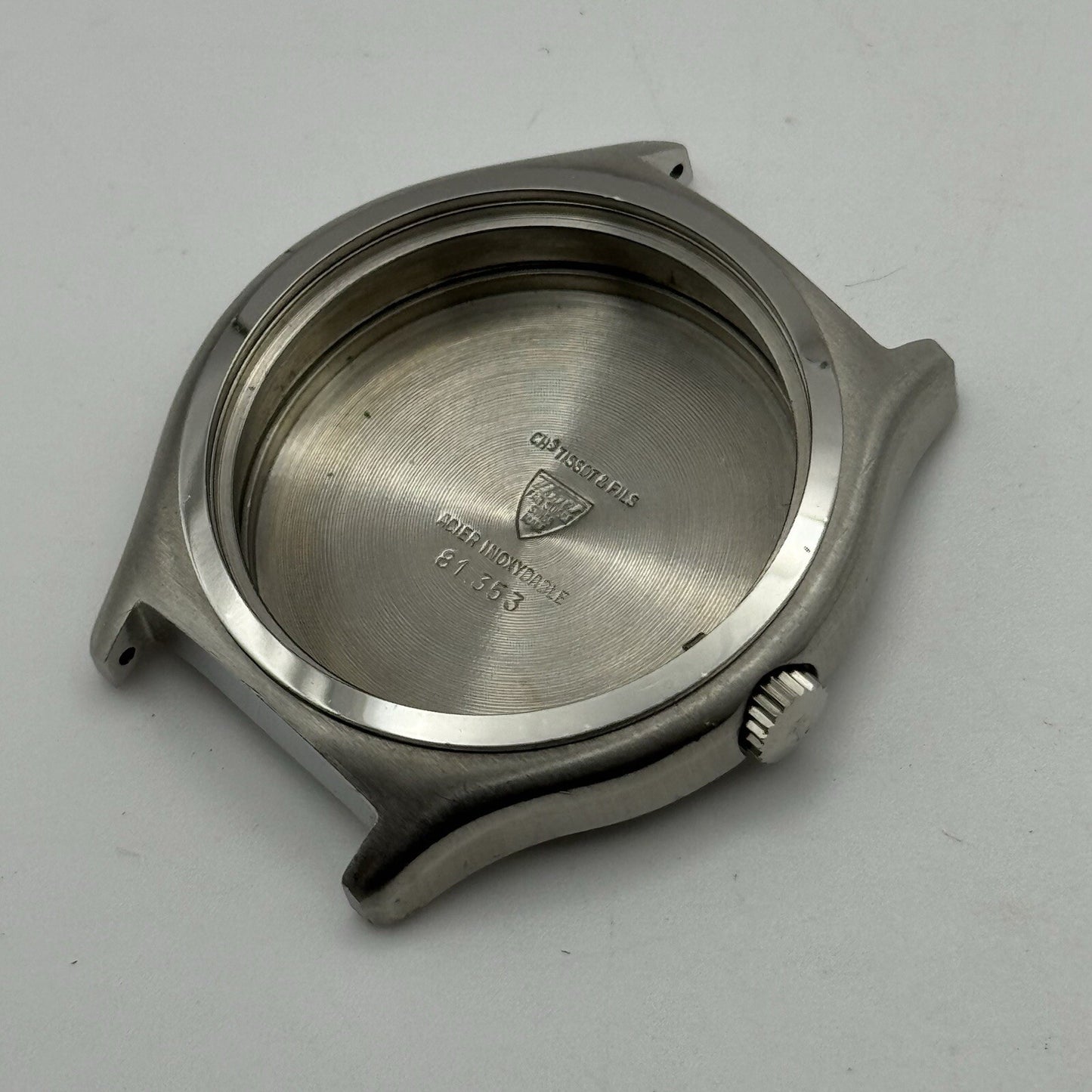 38mm Men’s Tissot Fab Suisse Stainless Steel 81 353 Watch Case + Crown Spares