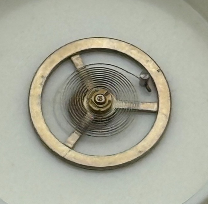 EB 1612 Balance Wheel Complete And Spring  6 3/4 - 8''' Watch Movement Parts NOS