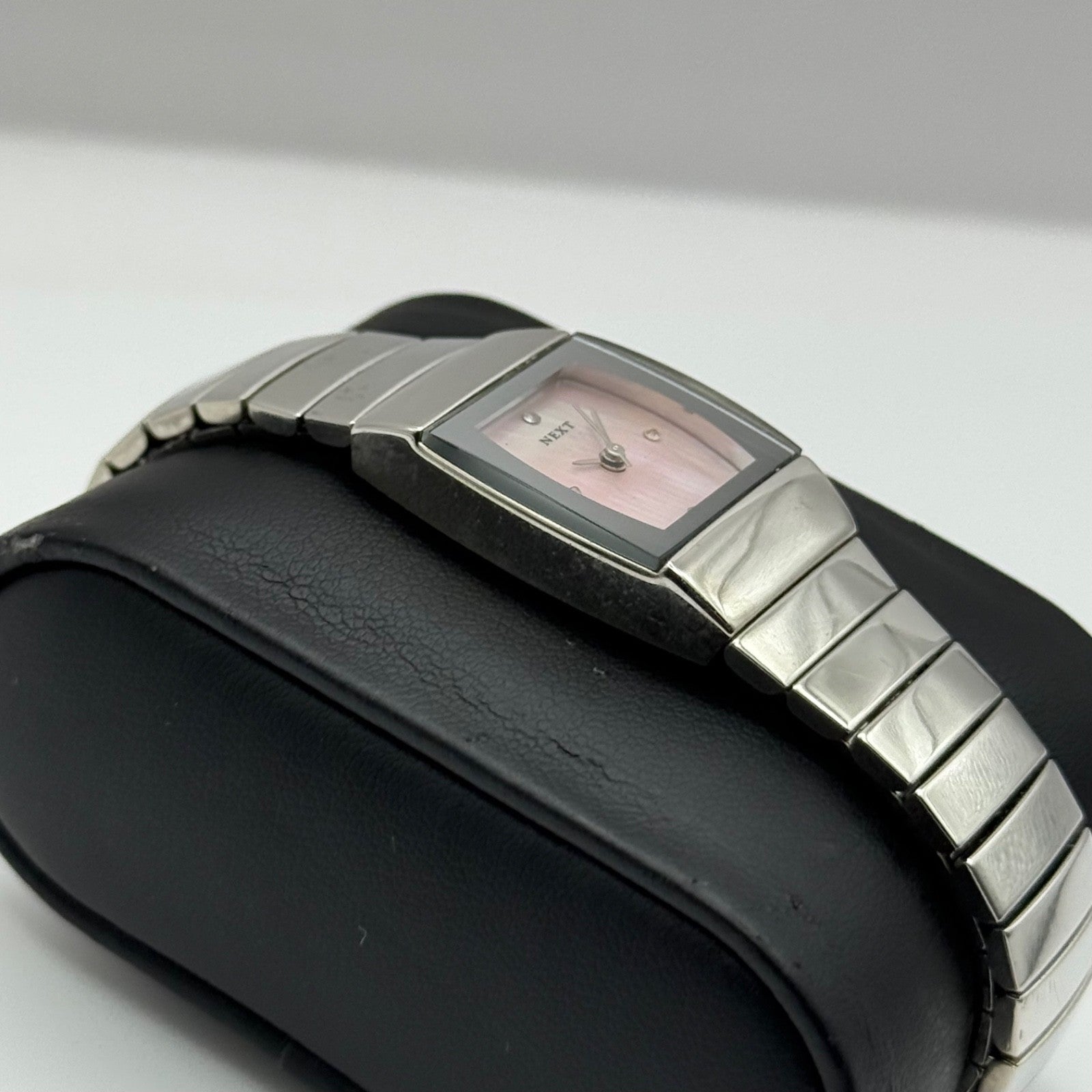 Ladies Next Quartz Watch ICW Pink Dial Steel Expandable Strap 20mm Working