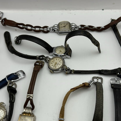 Bundle Of Ladies Vintage Manual Wind Wristwatches Joblot PARTS REPAIR SPARES