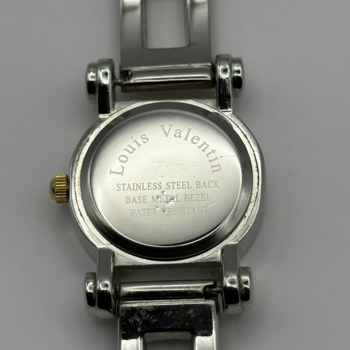 Louis Valentin Swiss Design Ladies Quartz Watch Two Tone Bracelet Working 23mm