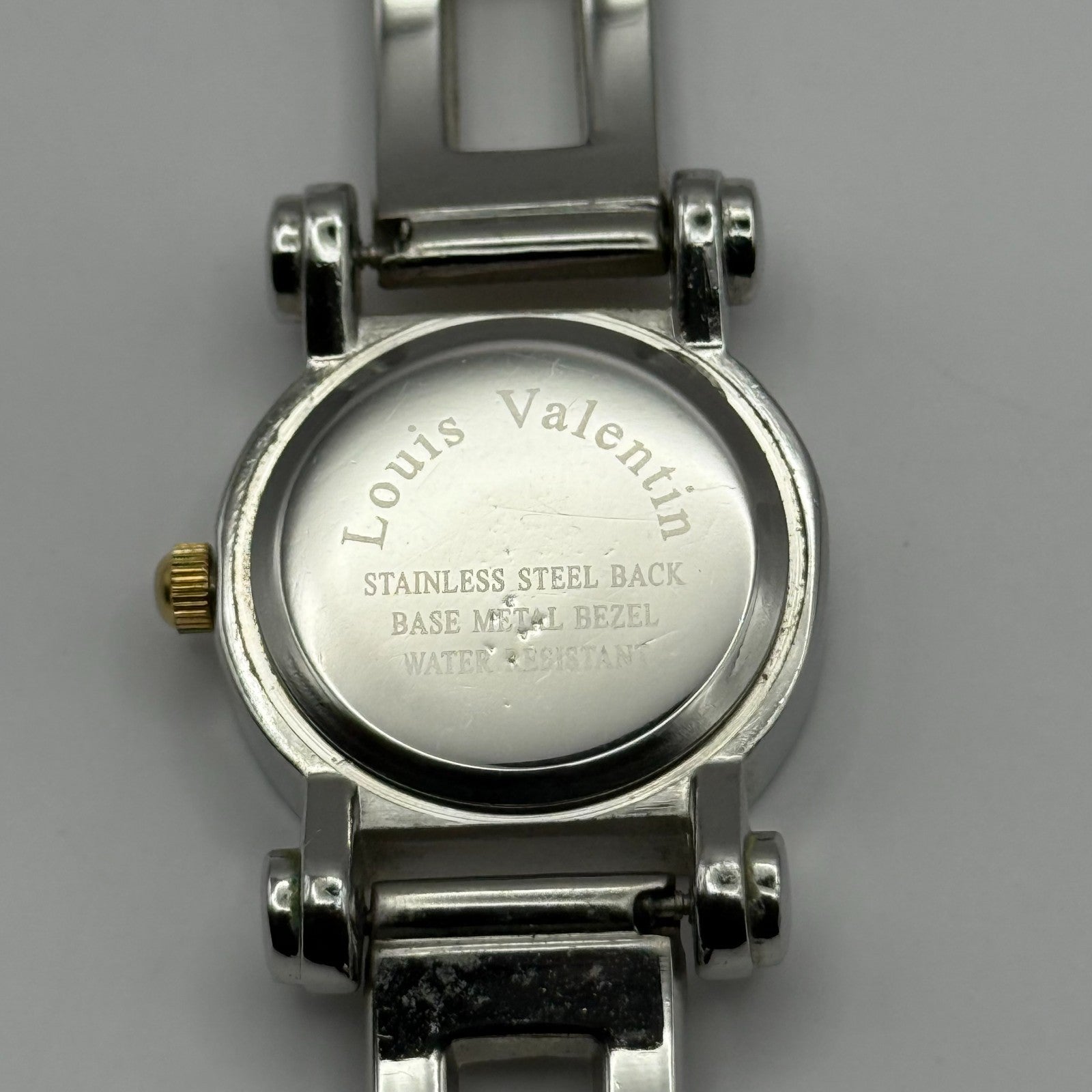 Louis Valentin Swiss Design Ladies Quartz Watch Two Tone Bracelet Working 23mm