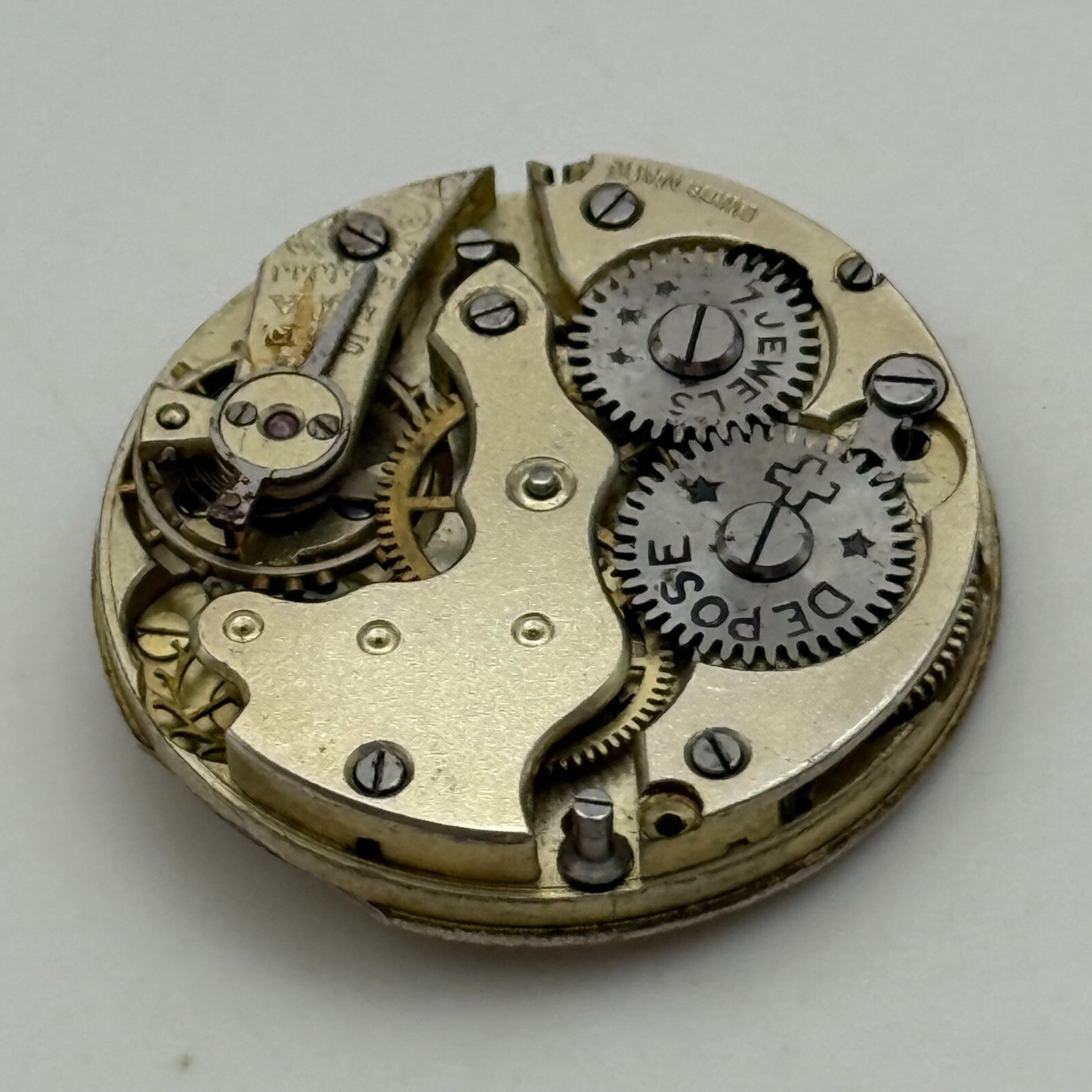 24.3mm Rolex Rebberg Depose 7 Jewels Vintage Antique Watch Movement PARTS REPAIR